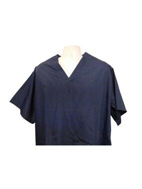 Natural Uniforms Scrub Top & Pants 2X Navy Blue Short Sleeve NEW